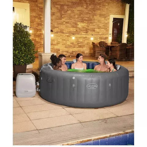 BOXED SANTORINI MAXHOLD ENERGYSENSE SMART LUXE HYDROJET PRO 7 GREY ROUND (5-7 ADULTS)