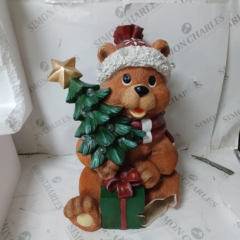 BOXED SANTA EXPRESS PRE-LIT INDOOR /OUTDOOR CHRISTMAS BEAR