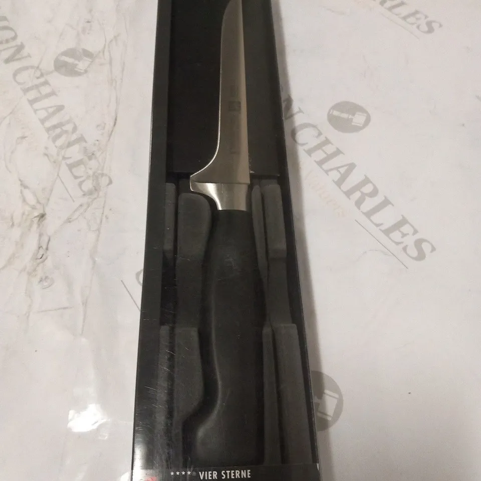 BRAND NEW BOXED ZWILLING FOUR STAR 140MM BONING KNIFE