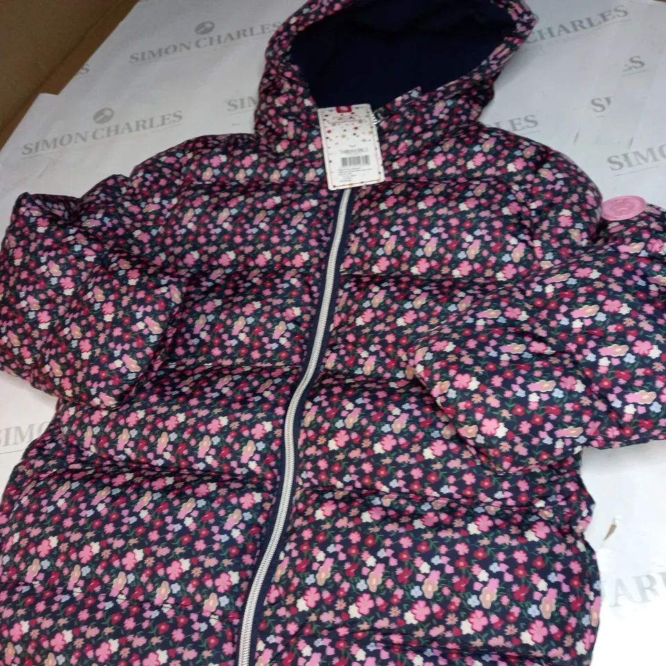 THREADGIRLS FLORAL PATTERN BUBBLE COAT SIZE 7-8 YEARS