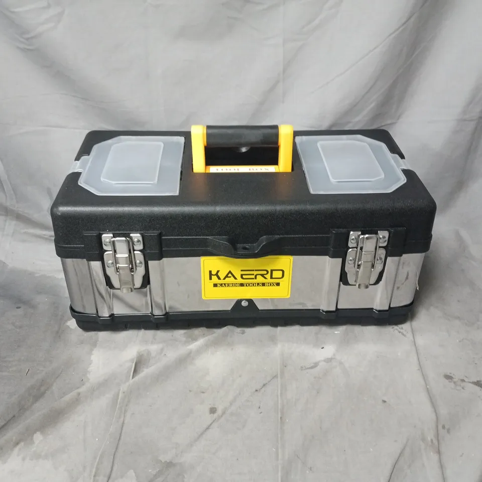 KAERD TOOLBOX – PLASTIC TOOL BOX WITH YELLOW HANDLE
