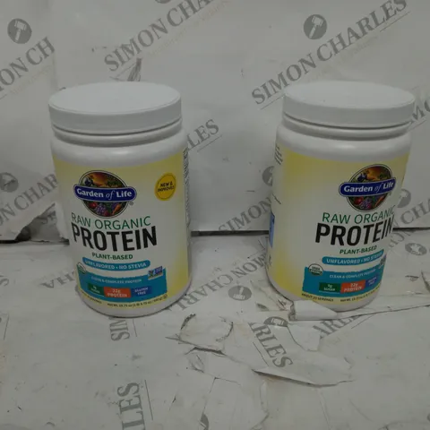 GARDEN OF LIFE ORGANIC PROTEIN UNFLAVOURED TWO 560G POTS