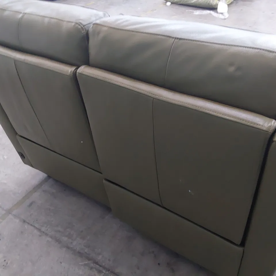 DESIGNER SIENNA POWER RECLINING TWO SEATER SOFA OREGANO LEATHER 
