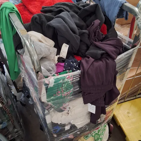 CAGE CONTAINING ASSORTED CLOTHING