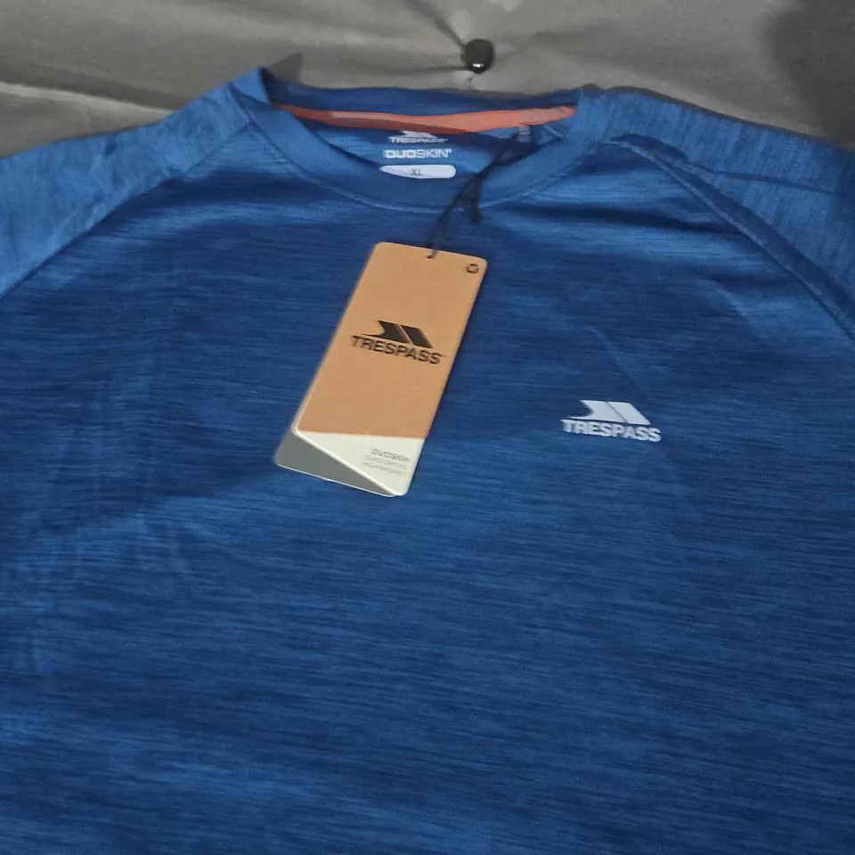 TRESPASS MEN’S ACTIVE TOP – NAVY MARL, XL