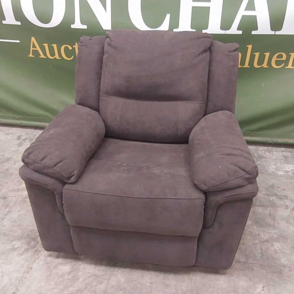 ALBION FABRIC HIGH BACK MANUAL RECLINER ARMCHAIR - CHARCOAL  RRP £479