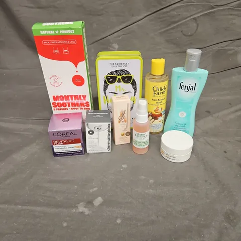 APPROXIMATEY 20 HEALTH AND BEAUTY PRODUCTS TO INCLUDE - DERMALOGICA BRIGHTENING RICE-BASED POWDER EXFOLIANT - L'OREAL HYALURONIC ANTI-WRINKLE CREAM - LANOLIPS LIP SCRUB - ETC