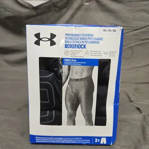 BOXED UNDER ARMOUR BOXERJOCKS - X3 - SIZE 2XL