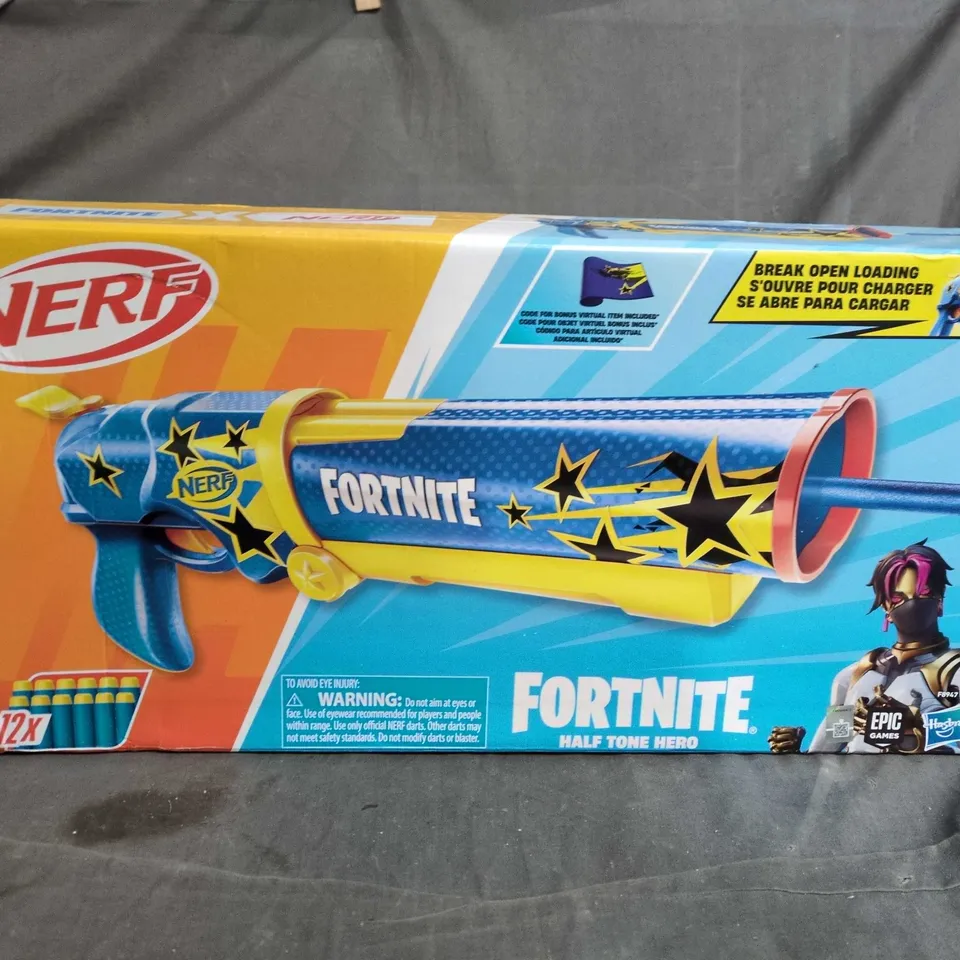 NERF FORTNITE HALF TONE HERO BLASTER – BOXED