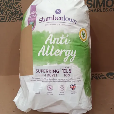 BAGGED SLUMBERDOWN ANTI ALLERGY 3-IN-1 DUVET//SUPERKING 