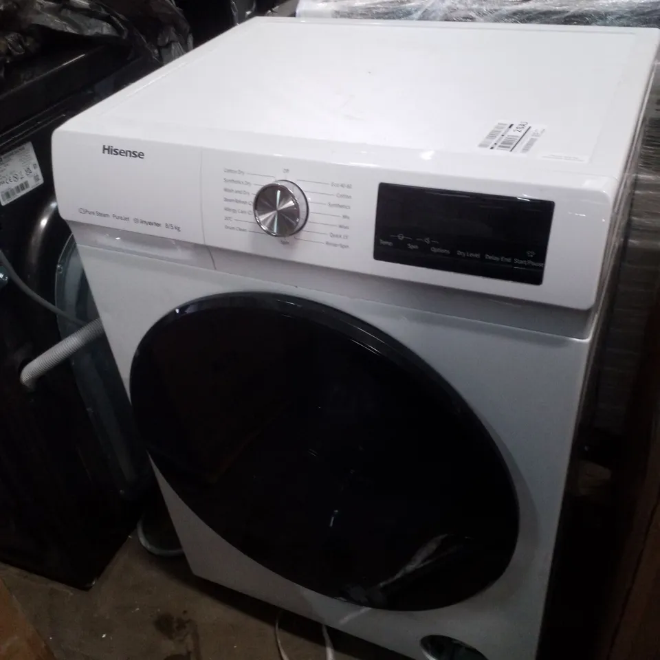 HISENSE 3 SERIES WDQA8014EVJM 8 KG WASHER DRYER - WHITE