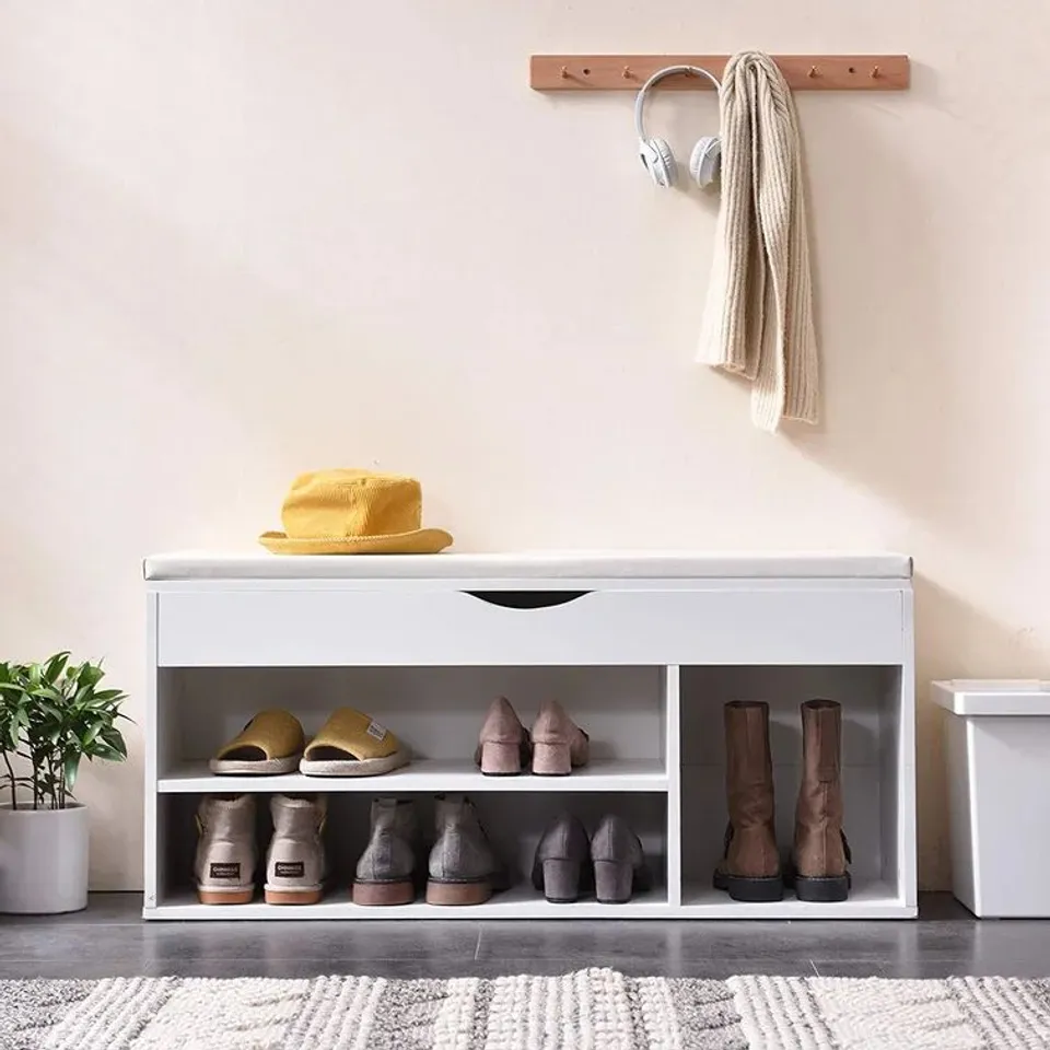 BOXED 12 PAIR SHOE STORAGE CABINET (1 BOX)