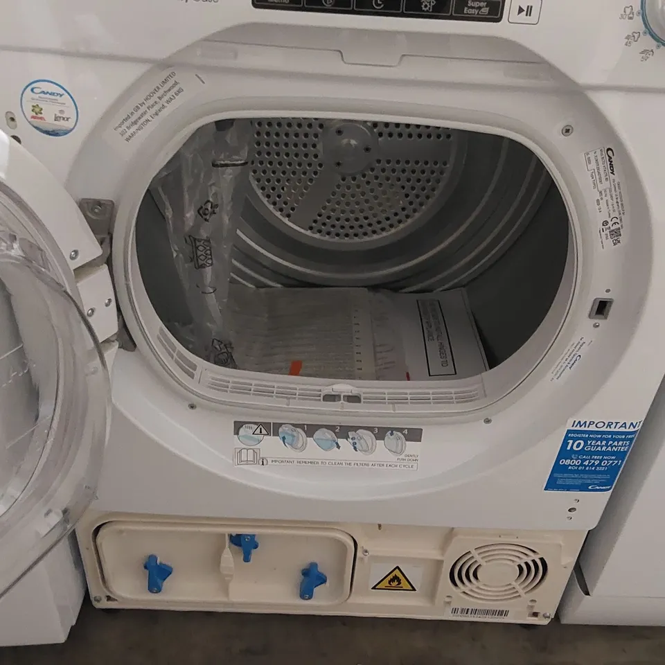 CANDY INTEGRATED HEAT PUMP TUMBLE DRYER, WIFI CONNECTED, 7KG, SENSOR DRY, LARGE DISPLAY, WHITE WITH CHROME DOOR [ENERGY CLASS A+]