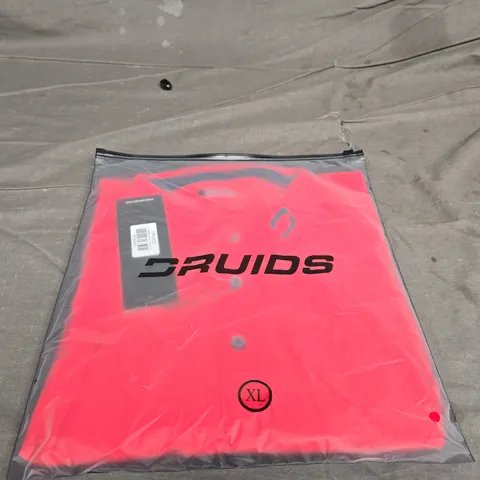 BAGGED DRUIDS CLASSIC POLO IN RED - SIZE XL