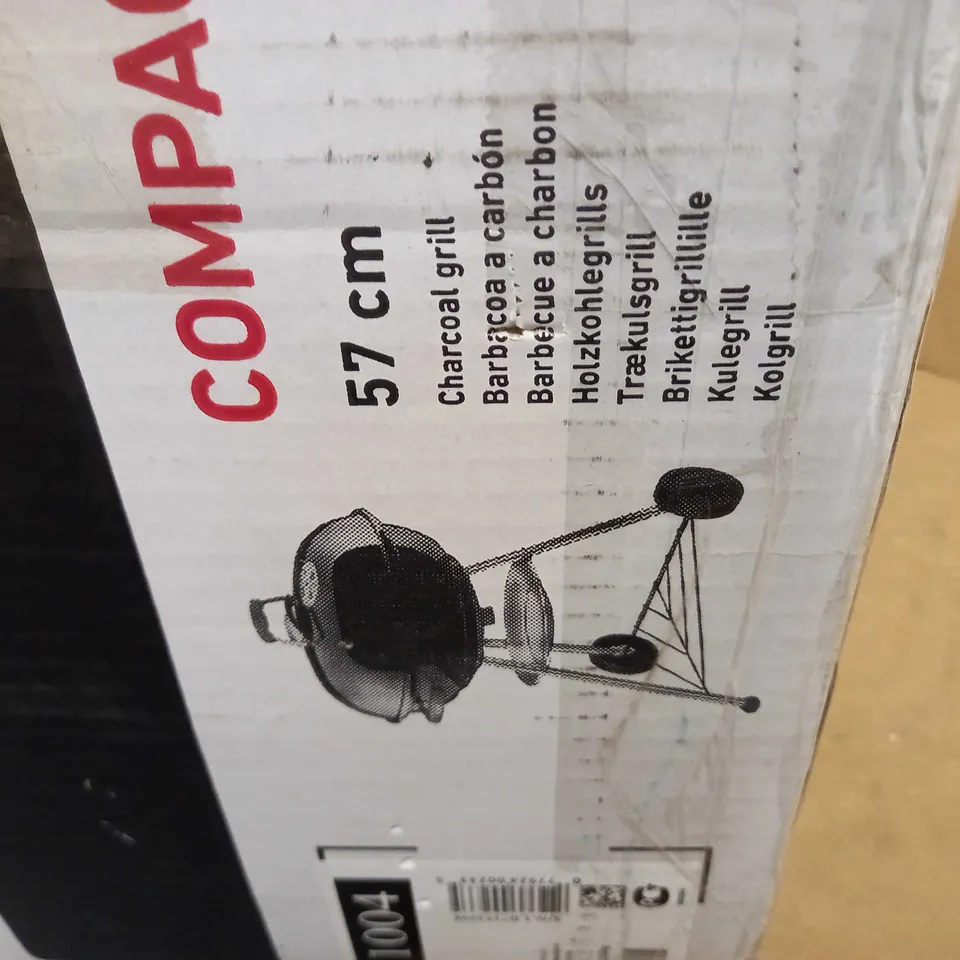 WEBER COMPACT CHARCOAL BBQ, 57CM, BLACK