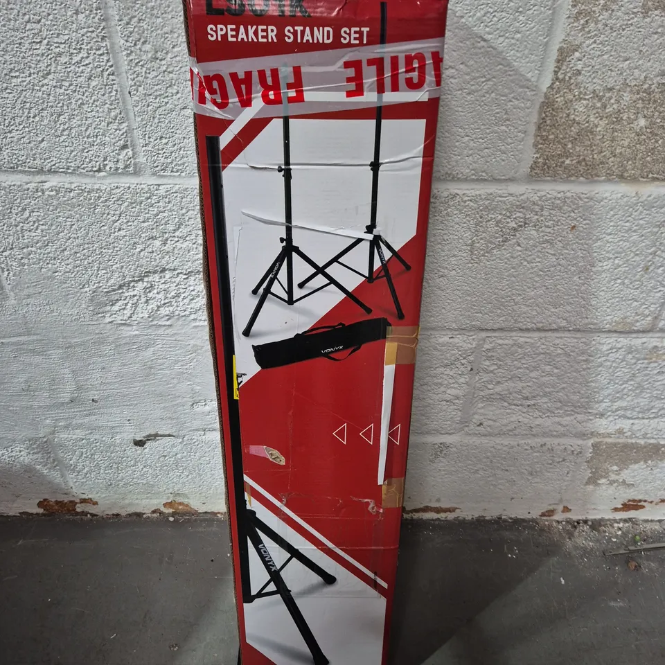 VONYX SPEAKER STAND SET – PAIR, ADJUSTABLE (BOXED)