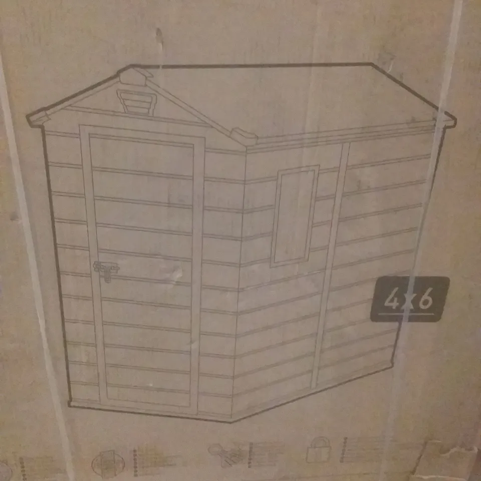KETER MAINTENANCE FREE SHED - 4X6FT