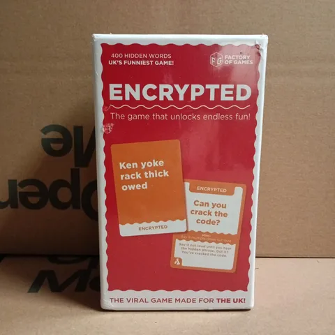 SEALED ENCRYPTED CARD GAME - uk edition