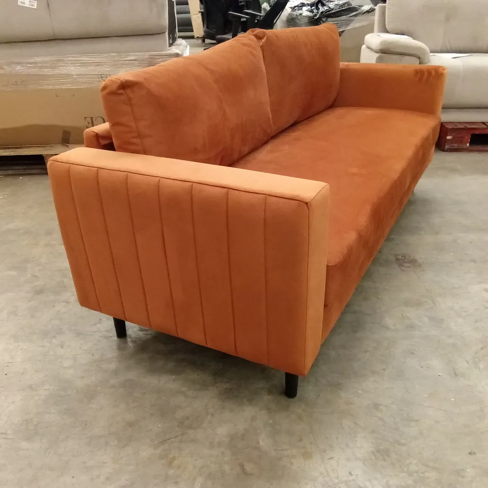 LANA 3 SEATER SOFA, BURNT ORANGE CLASSIC VELVET