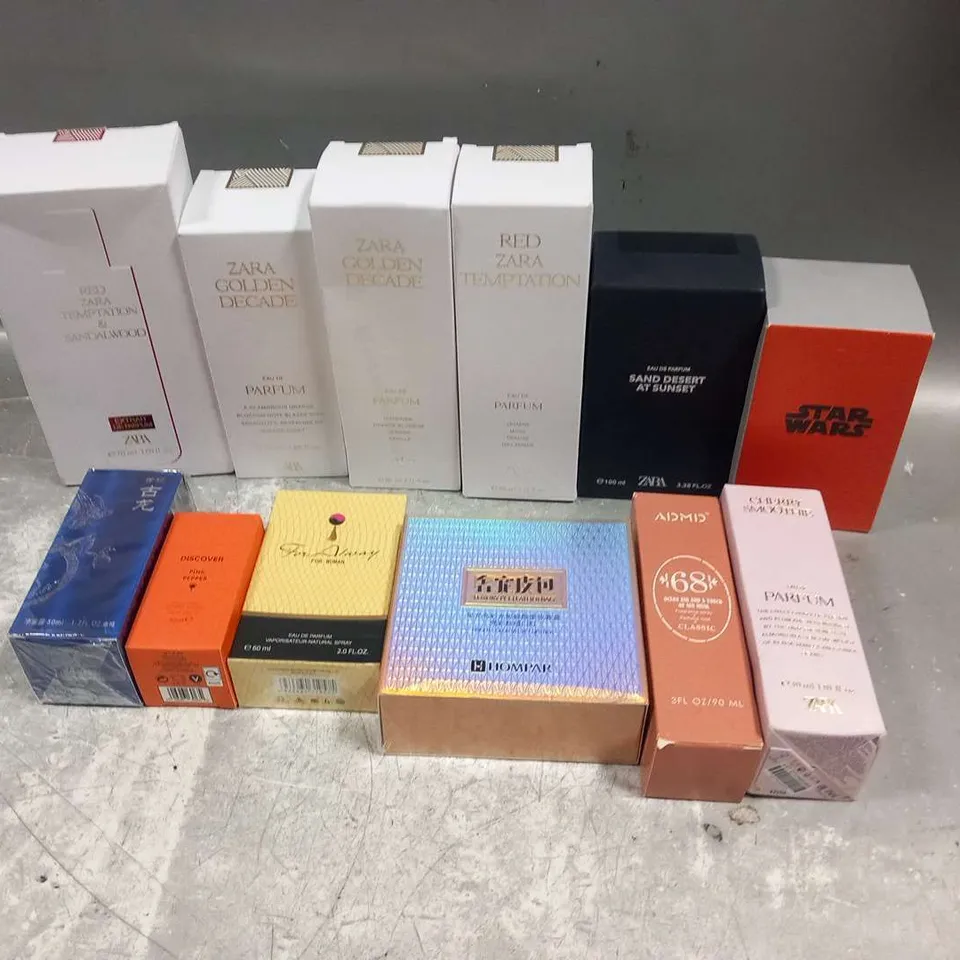 APPROXIMATELY 20 ASSORTED BOXED FRAGRANCES TO INCLUDE; ZARA, AVON, ADMD AND HOMPAR