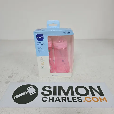 MAM EASY ACTIVE BABY BOTTLE – PINK, 2 X 330ML (11OZ) – IN BOX