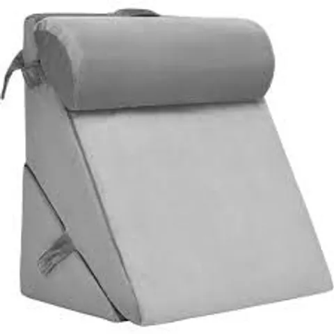 COSTWAY BED WEDGE PILLOW ADJUSTABLE NECK BACK SUPPORT MEMORY FOAM HEADREST - GREY
