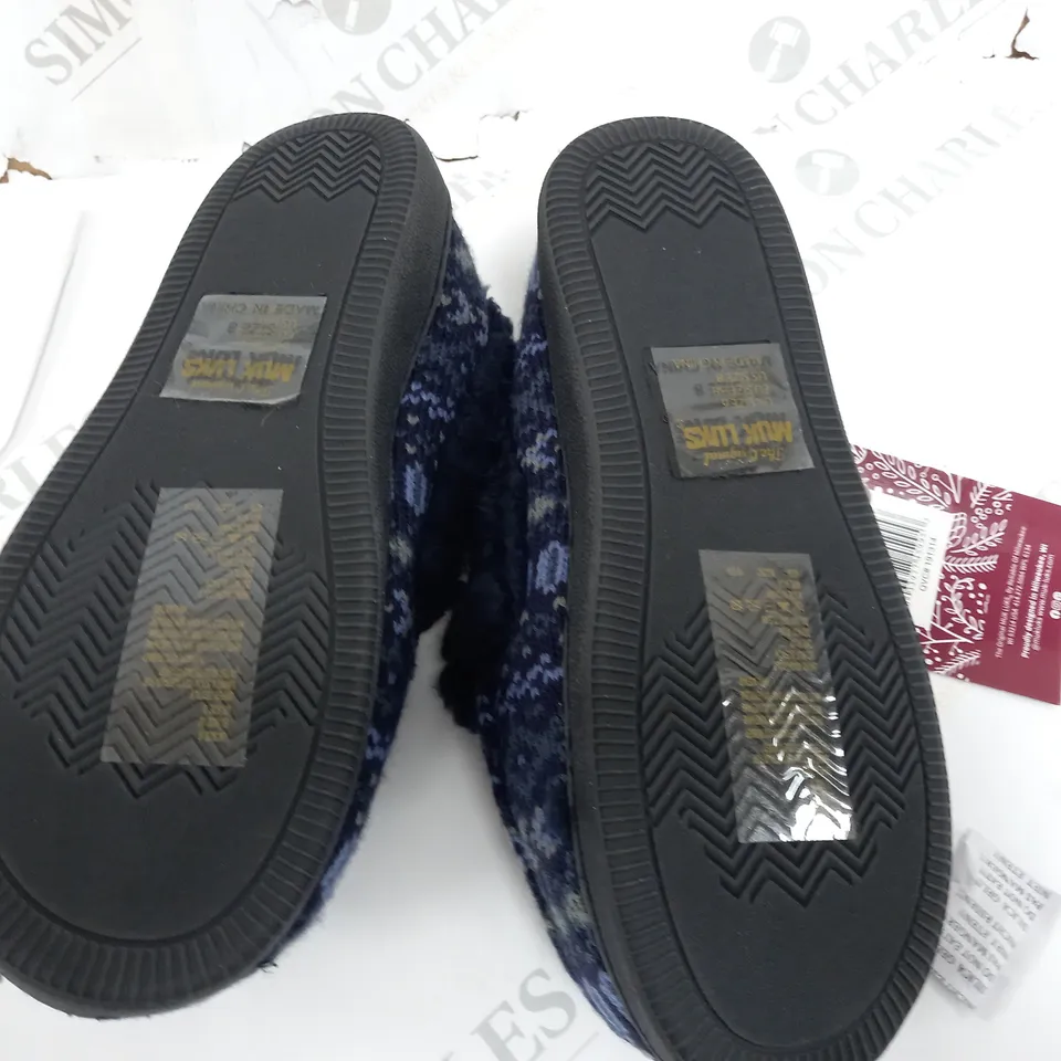 MUK LUKS ANAIS SLIPPERS IN BLUE UK SIZE 6