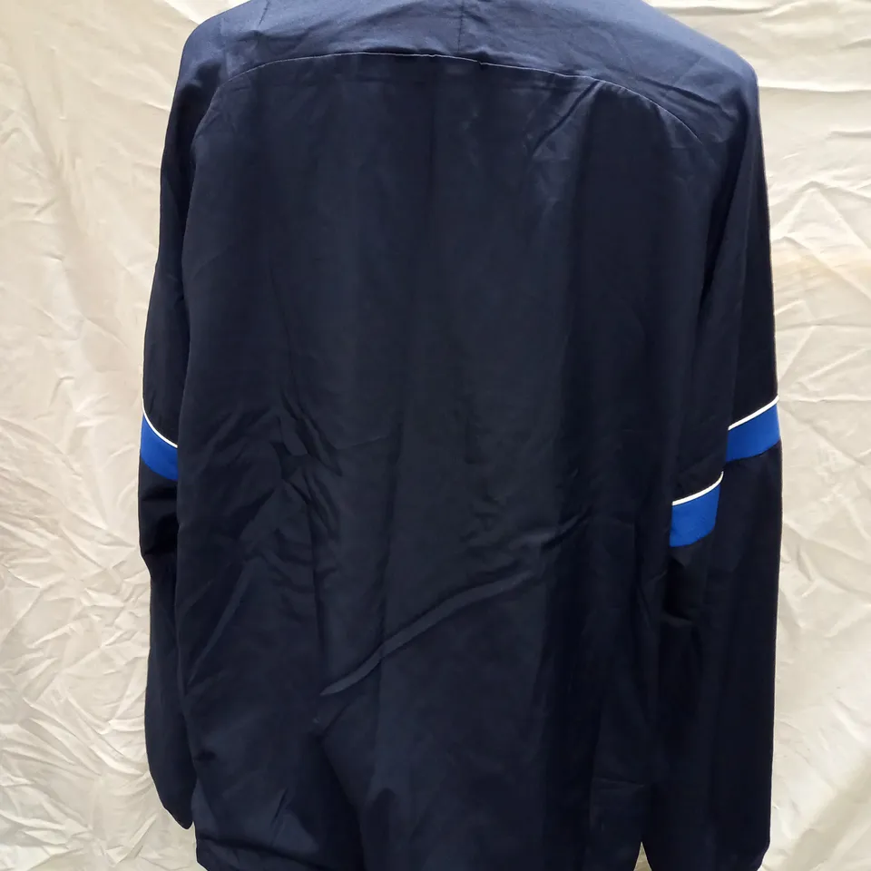 NIKE DRI-FIT TRACKSUIT JACKET, BLUE - SIZE LARGE 