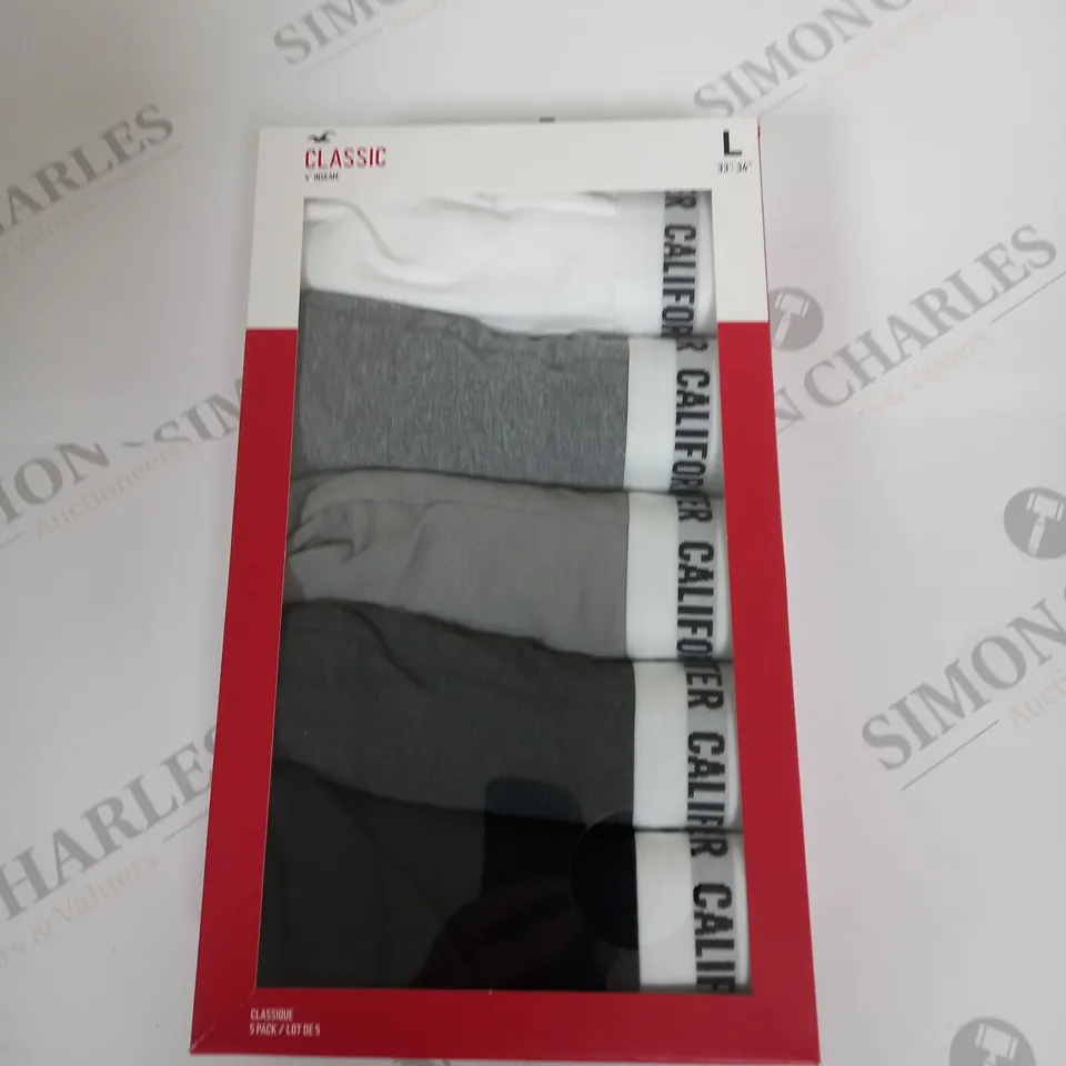 BOX OF 5 CLASSIC HOLLISTER BOXERS SIZE L