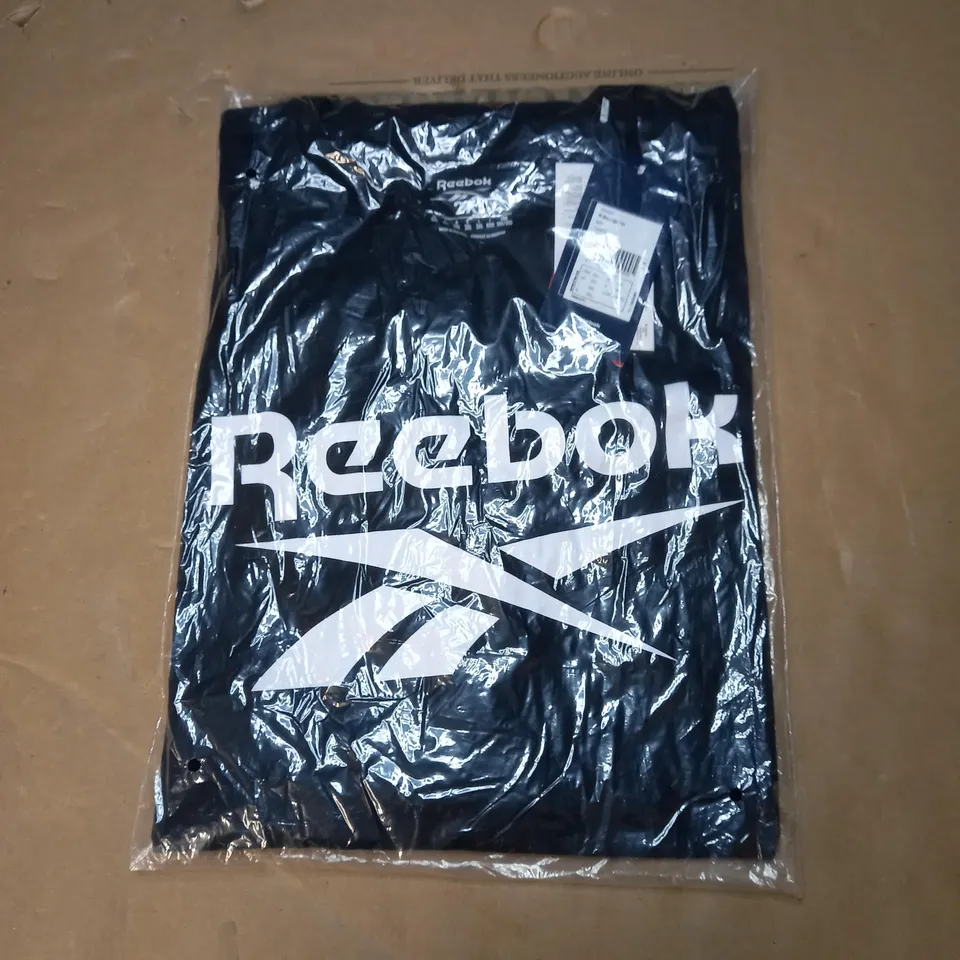 REEBOK IDENTITY BIG LOGO TSHIRT - BLACK, UK 2XL