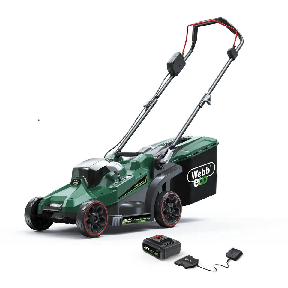 WEBB 20V BRUSHLESS 33CM ROTARY CORDLESS LAWNMOWER
