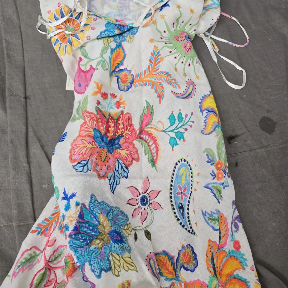 NOBODY'S CHILD LILY MIDI DRESS HAND PAINT PRINT SIZE UK 8