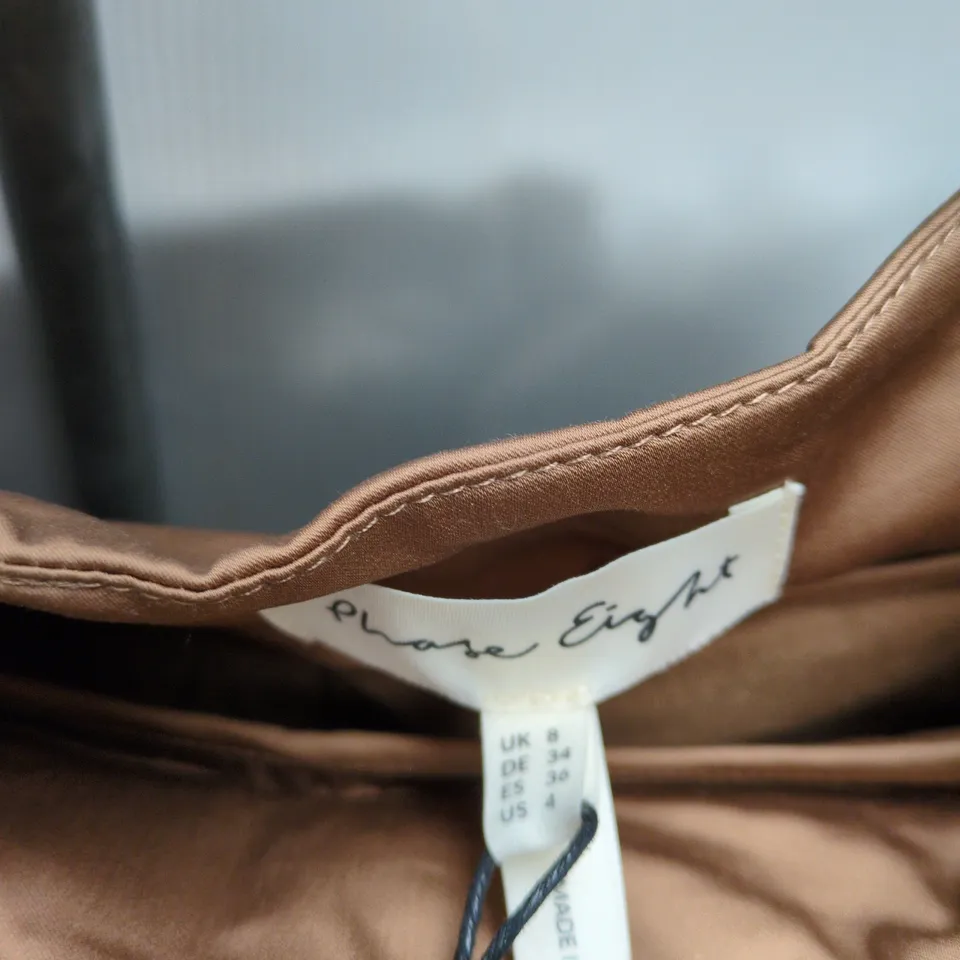 PHASE 8 TRINITY PLEATED SKIRT – BROWN, UK 8