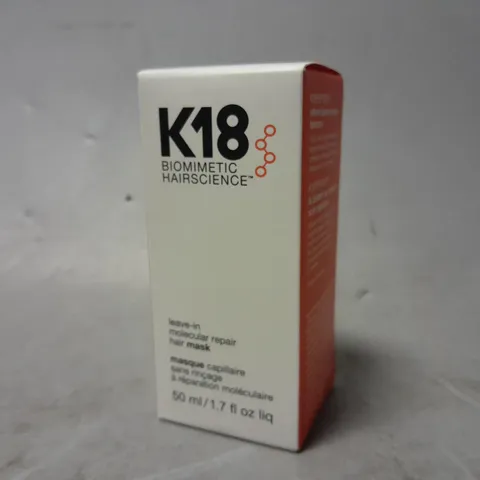 BOXED K18 LEAVE-IN MOLECULAR REPAIR HAIR MASK 50ML