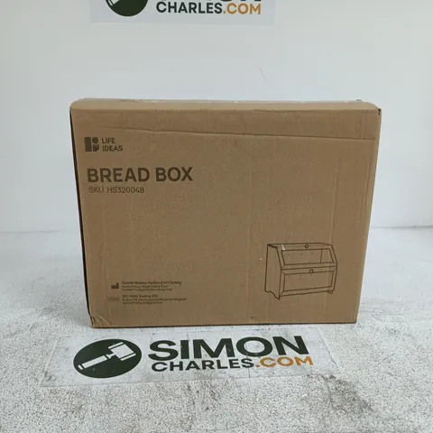 LIFE IDEAS BREAD BOX BLACK