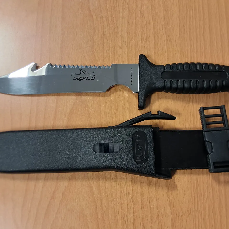 BOXED MAC COLTELLERIE SHARK M KNIFE WITH SHEATH