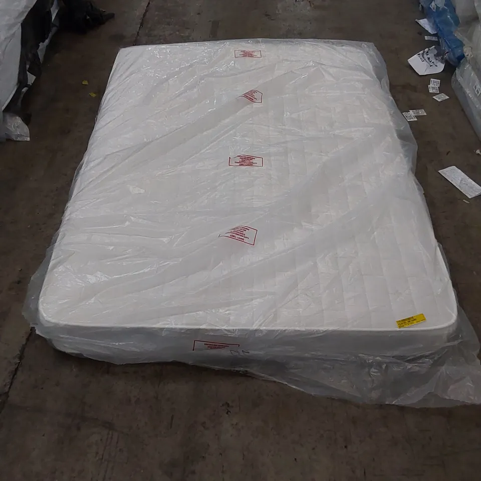 BAGGED DEEP QUILTED HYBRID OPEN COIL DOUBLE 4'6" MATTRESS 