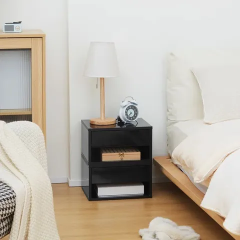 BOXED KUDEEP MANUFACTURED WOOD BEDSIDE TABLE