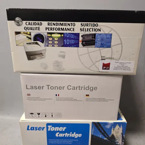 BOX OF APPROXIMATELY 8 ASSORTED BOXED LASER TONER CARTRIDGES IN VARIOUS MODELS