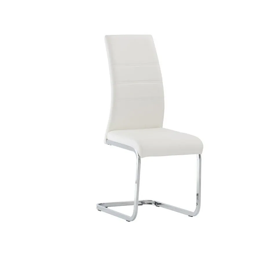 BOXED LLANA UPHOLSTERED WHITE DINING CHAIR