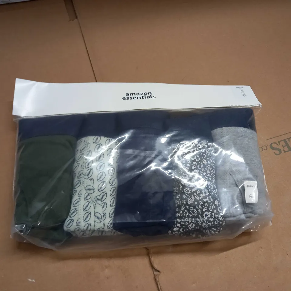 AMAZON ESSENTIALS MENS 5 PACK BOXERS SIZE L