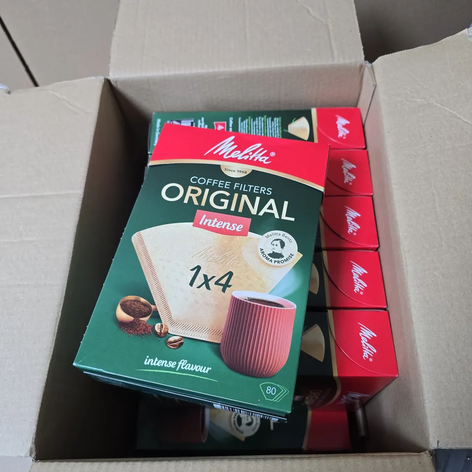 BOX OF 4 X APPROXIMATELY 8 MELITTA COFFEE FILTERS INTENSE BOXED
