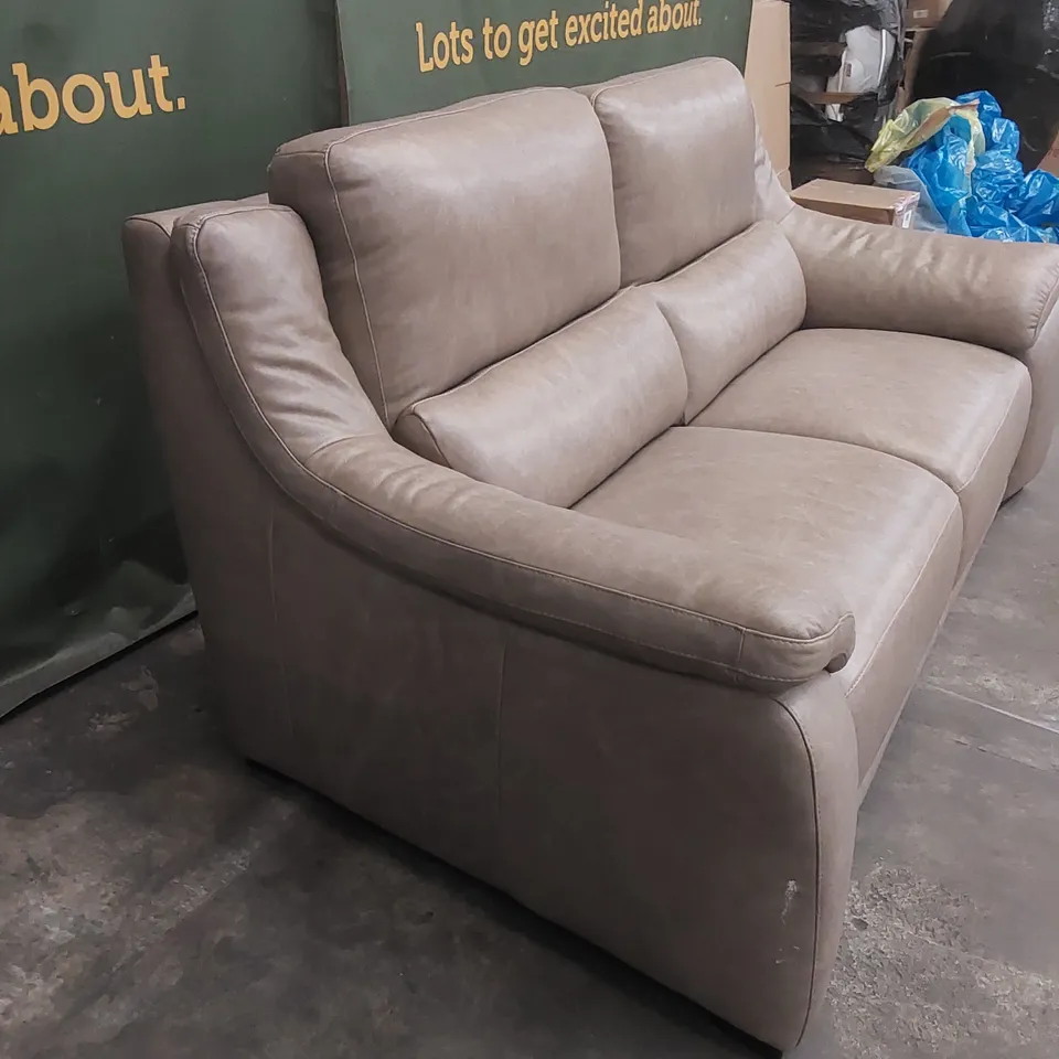 QUALITY DESIGNER ITALIAN MADE DEGANO 3 SEATER LEATHER SOFA