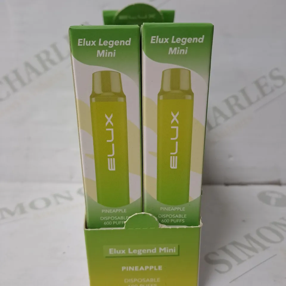 BOX OF 10 ELUX LEGEND MINI PINEAPPLE DISPOSABLE 600 PUFFS