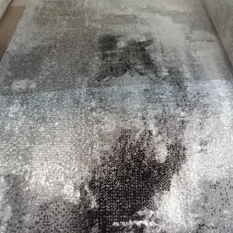 SAUNDERS FLATWEAVE GREY/BLACK/WHITE RUG 120X170CM