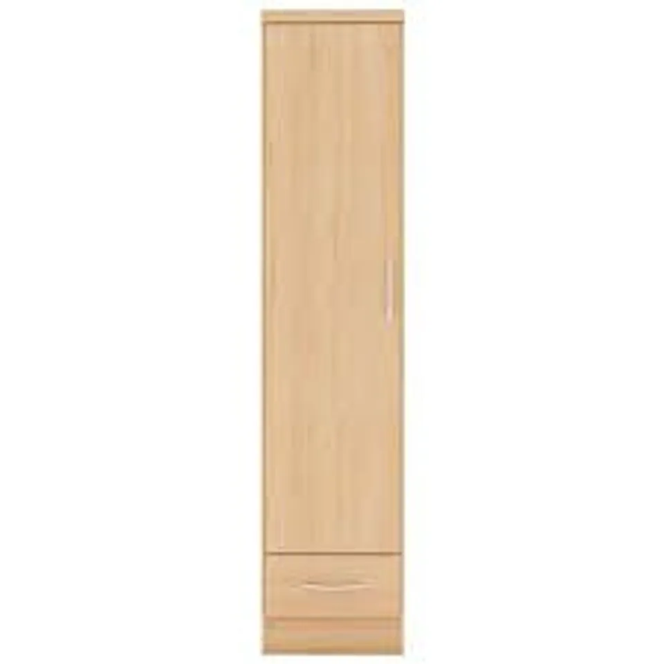 BRAND NEW BOXED NEVADA 1 DOOR 1 DRAWER WARDROBE SONOMA OAK FINISH