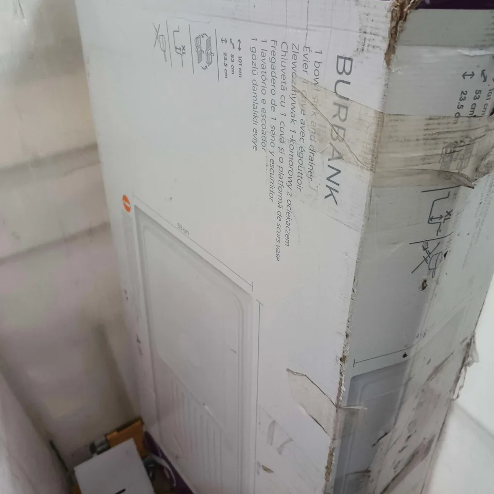 BOXED COOKE & LEWIS BURBANK 1 BOWL SINK AND DRAINER - DAMAGED