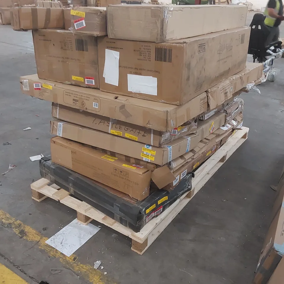 PALLET CONTAINING A LARGE ASSORTMENT OF FURNITURE PARTS ECT