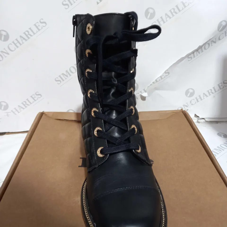 DUNE LONDON BLACK LEATHER ANKLE BOOTS SIZE 7