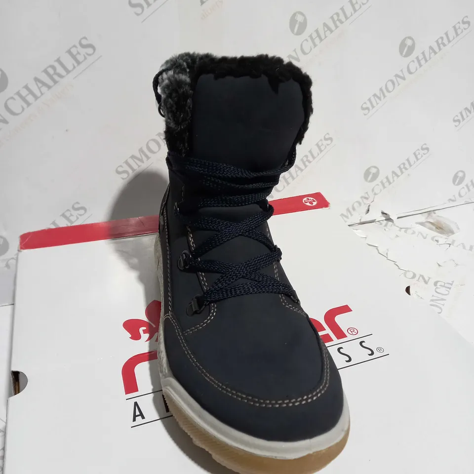 BOXED RIEKER ANTISTRESS NAVY BLUE HIKING BOOTS - UK SIZE 7.5